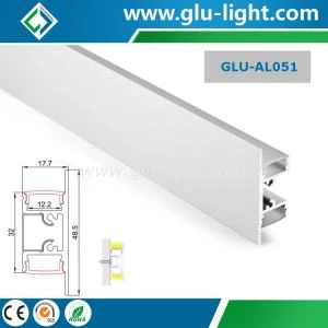 Edge Lit Aluminium Led Profil For Led Strip, Opp og Ned Alu Led Channel